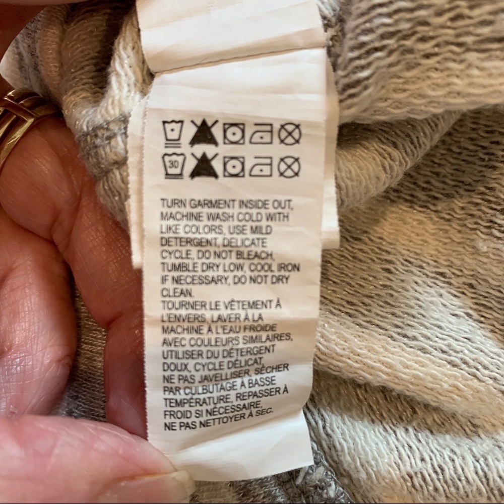 Lucky Brand Super Soft Striped Embroidered Hoodie - Picture 8 of 9